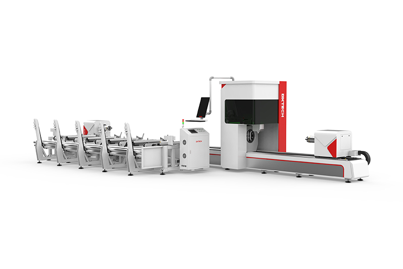 TM-Series Three Chuck Metal Tube Cutting Machine with Automatic Feeding