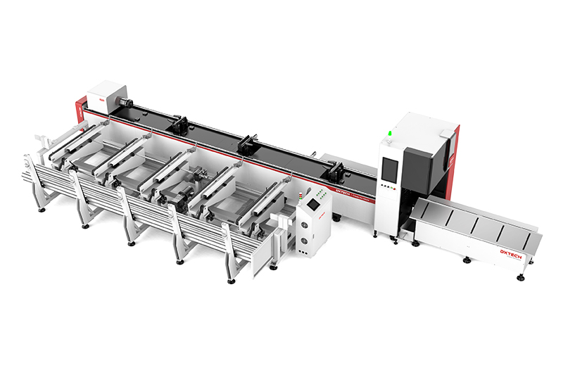 TK-Series CNC Laser Tube Cutter Double Chuck Metal Tube Cutting Machine with Automatic Feeding