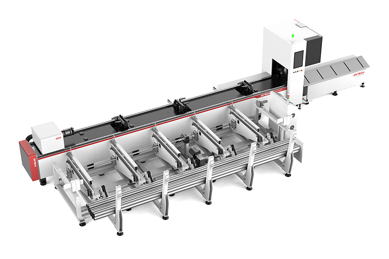 TK-Series CNC Laser Tube Cutter Double Chuck Metal Tube Cutting Machine with Automatic Feeding