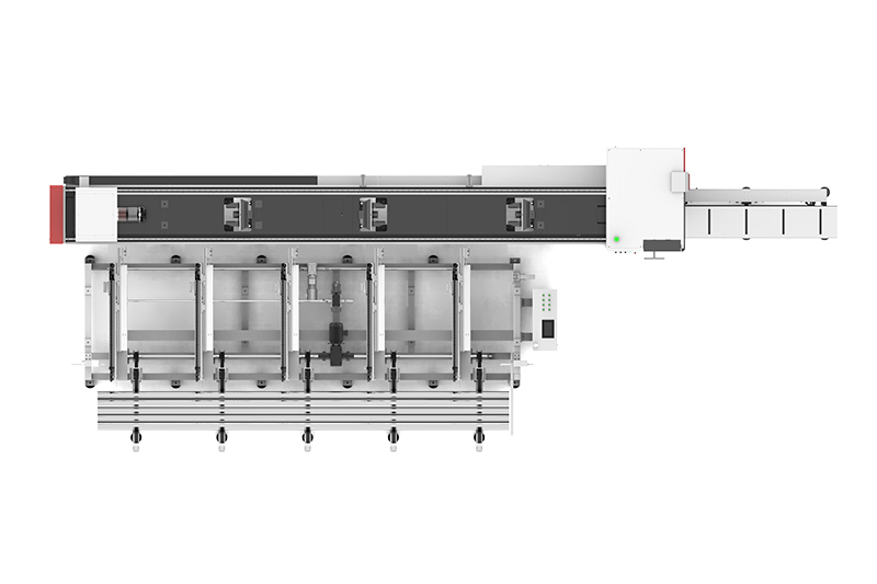 TK-Series CNC Laser Tube Cutter Double Chuck Metal Tube Cutting Machine with Automatic Feeding