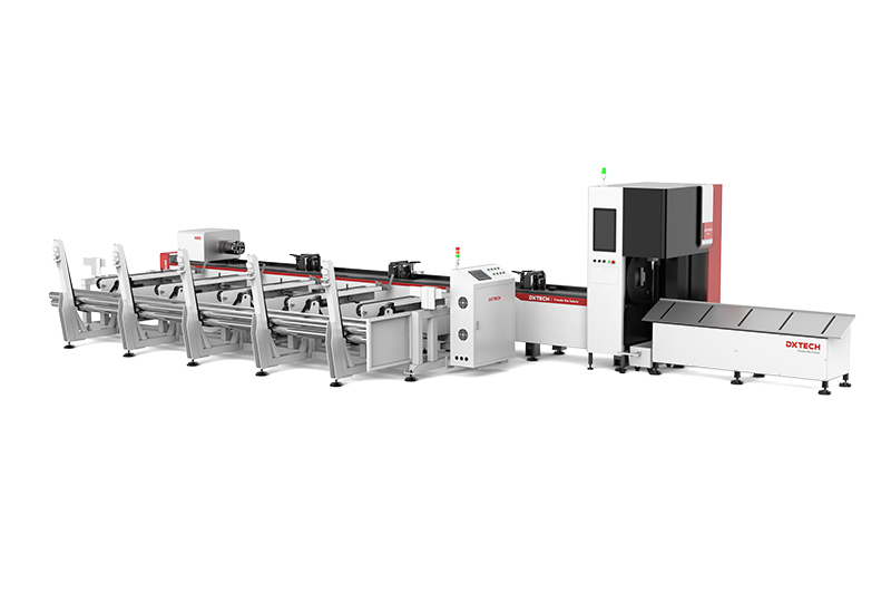 TK-Series CNC Laser Tube Cutter Double Chuck Metal Tube Cutting Machine with Automatic Feeding