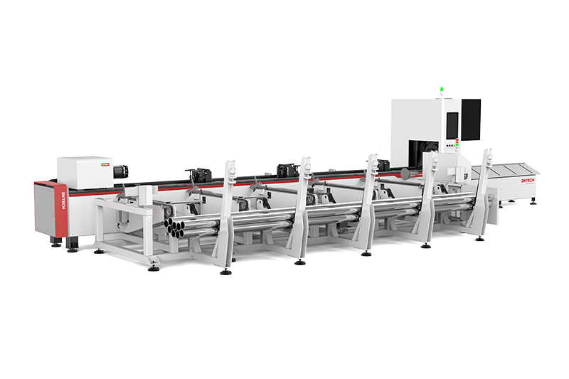 TK-Series CNC Laser Tube Cutter Double Chuck Metal Tube Cutting Machine with Automatic Feeding