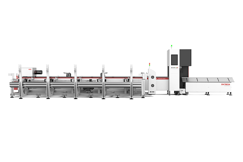 TK-Series CNC Laser Tube Cutter Double Chuck Metal Tube Cutting Machine with Automatic Feeding